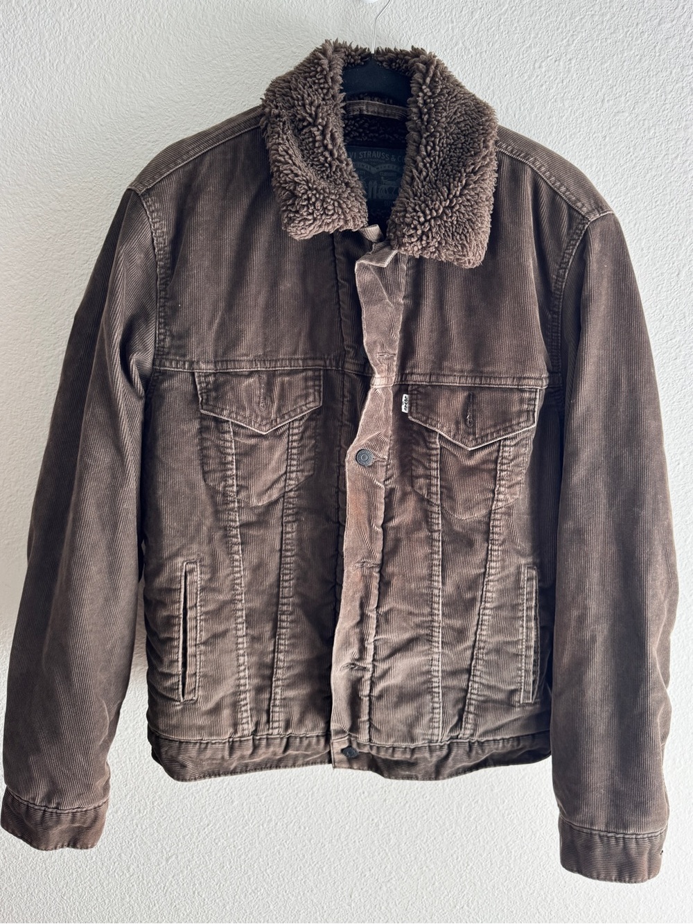 Levi’s Sherpa Corduroy Trucker Jacket Brown Men’s M
